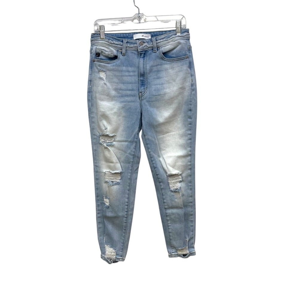 KanCan High Rise Distressed Skinny Jeans Light Wash Stretch Womens 11/29